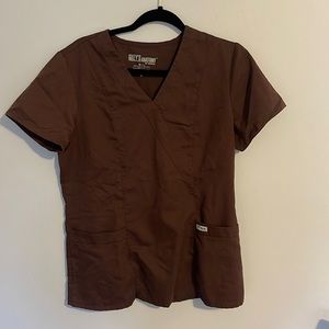 Brown Scrub Top